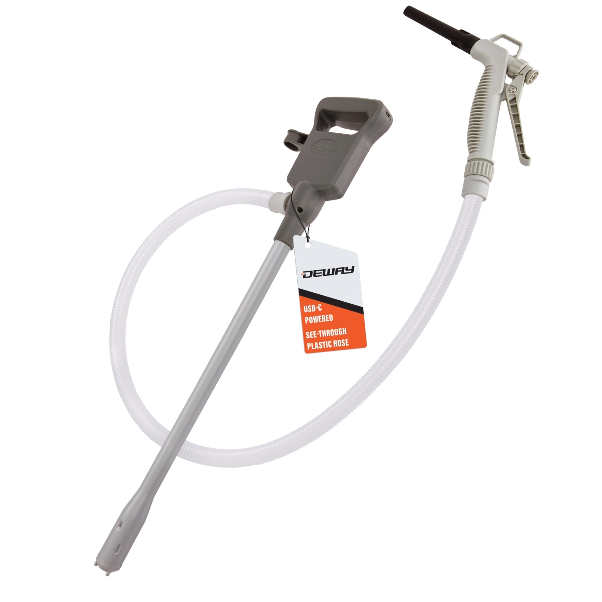 Deway Automatic Fuel Transfer Pump — 3.8 GPM, Portable, Control Nozzle, 51in. Hose, Model# WAYHHP38HN